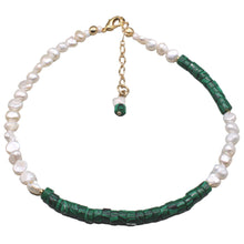 Load image into Gallery viewer, Katrina Anklet (Malachite) Flat View