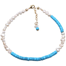Load image into Gallery viewer, Katrina Anklet (Turquoise Howlite) Flat View