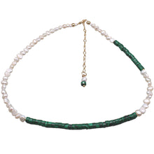 Load image into Gallery viewer, Katrina Necklace (Malachite) Flat View