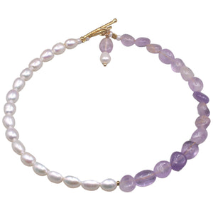 Leo Anklet Amethyst (Flat View)