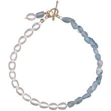 Load image into Gallery viewer, Leo Anklet Aquamarine (Flat View)
