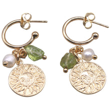 Load image into Gallery viewer, Leo Earrings Peridot (Flat View)