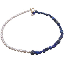 Load image into Gallery viewer, Leo Necklace Lapis Lazuli (Flat View)